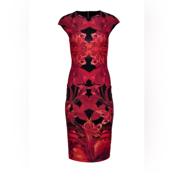 TED BAKER floral kaleidoscope bodycon dress size small - Picture 10 of 10